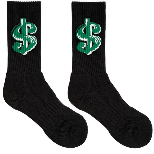 Dollar pattern men's sports fitness basketball socks