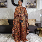 2 Piece Set Women Africa Clothes African Dashiki New Fashion Two Piece Suit Long Tops Wide Pants Party Plus Size For Lady