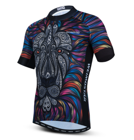 Cycling Jerseys Men 3D Lion Printing Bicycle Clothing Breathable Short Sleeve Mtb Shirts Quick Dry Bike Tops