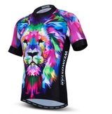 Cycling Jerseys Men 3D Lion Printing Bicycle Clothing Breathable Short Sleeve Mtb Shirts Quick Dry Bike Tops