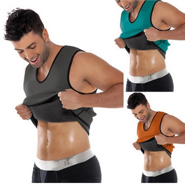 Body Shaping Clothes Men's Neoprene Waist Sweatshirt Yoga Fitness Vest