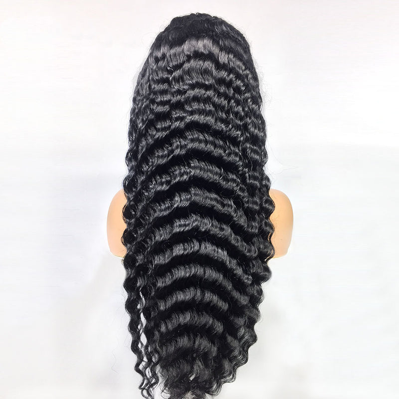 Human Hair 28 30 Deep Wave Lace Frontal Wigs 13 4 Front Wigs