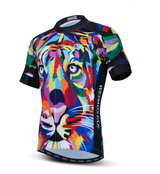 Cycling Jerseys Men 3D Lion Printing Bicycle Clothing Breathable Short Sleeve Mtb Shirts Quick Dry Bike Tops