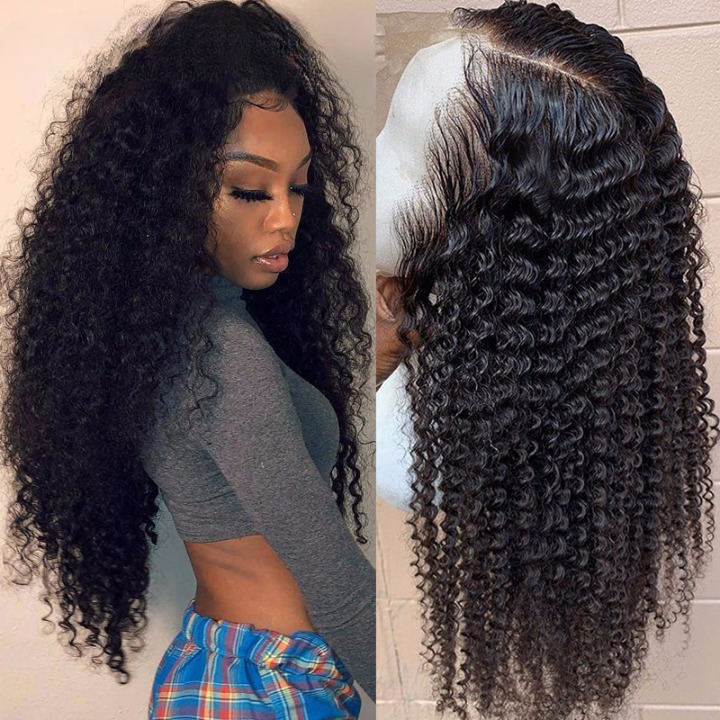 Brazilian Kinky Curly Lace Front Human Hair Wigs