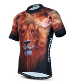 Cycling Jerseys Men 3D Lion Printing Bicycle Clothing Breathable Short Sleeve Mtb Shirts Quick Dry Bike Tops