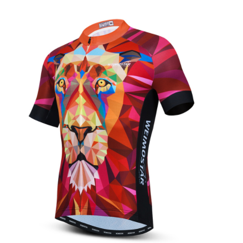 Cycling Jerseys Men 3D Lion Printing Bicycle Clothing Breathable Short Sleeve Mtb Shirts Quick Dry Bike Tops